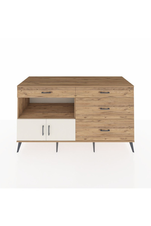 Kronos Konsol 1 Raflı 4 Çekmeceli 2 Kapaklı 176 x 59 x 99 cm Çam - Aytaşı - Çam