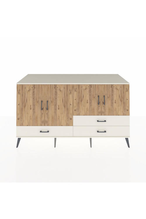 Kronos Konsol 5 Raflı 3 Çekmeceli 4 Kapaklı 176 x 59 x 99 cm Aytaşı - Çam - Aytaşı