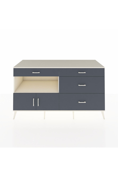 Kronos Konsol 1 Raflı 4 Çekmeceli 2 Kapaklı 176 x 59 x 99 cm Aytaşı - Antrasit