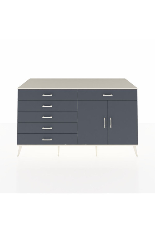 Kronos Konsol 1 Raflı 6 Çekmeceli 2 Kapaklı 176 x 59 x 99 cm Aytaşı - Antrasit
