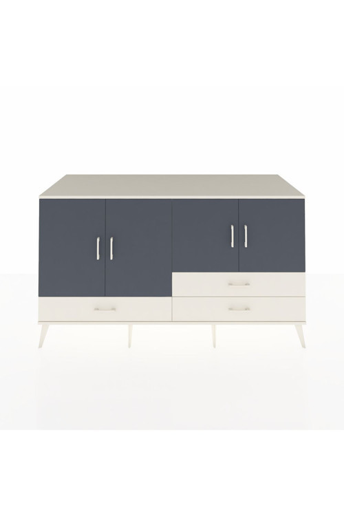 Kronos Konsol 5 Raflı 3 Çekmeceli 4 Kapaklı 176 x 59 x 99 cm Aytaşı - Antrasit - Aytaşı