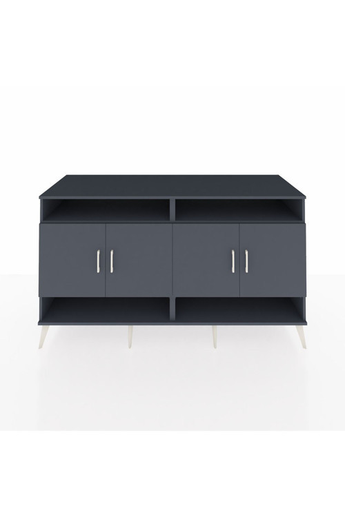Kronos Konsol 6 Raflı 4 Kapaklı 176x59x99 Antrasit-Antrasit/Aytaşı