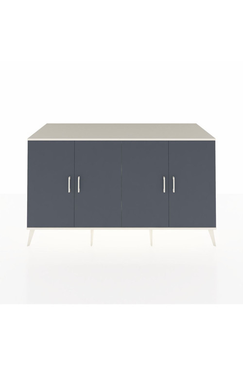 Kronos Konsol 4 Raflı 4 Kapaklı 176x59x99 Aytaşı-Antrasit/Aytaşı
