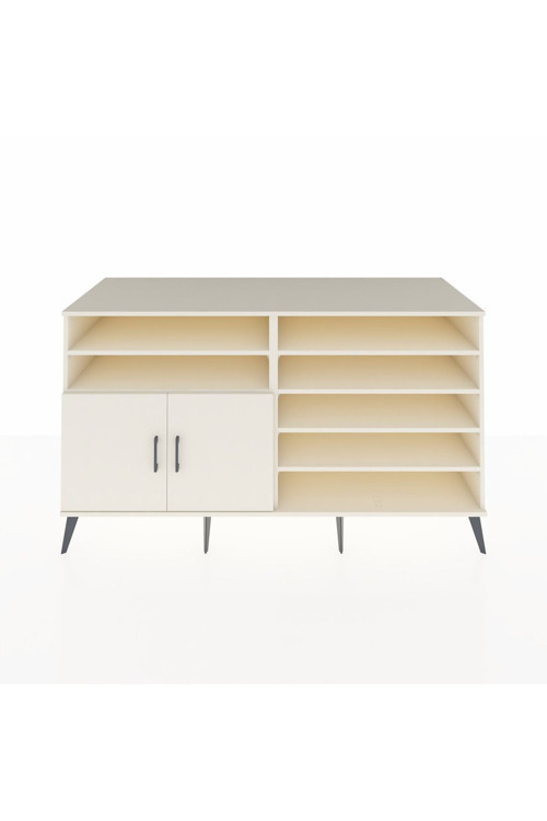 Kronos Konsol 7 Raflı 2 Kapaklı 176 x 59 x 99 cm Aytaşı - Aytaşı - Antrasit
