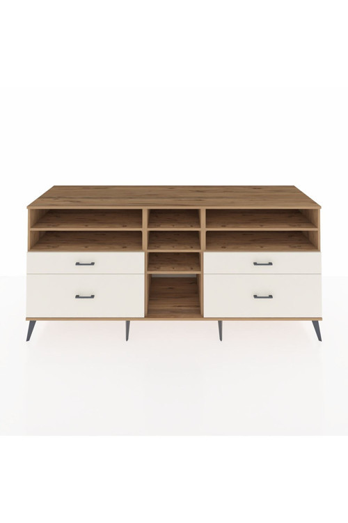 Kronos Konsol 7 Raflı 4 Çekmeceli 220 x 59 x 99 cm Çam - Çam - Aytaşı