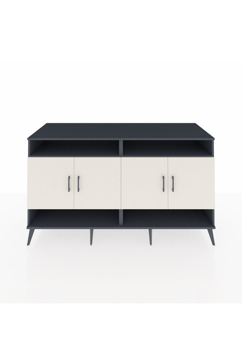 Kronos Konsol 6 Raflı 4 Kapaklı 176x59x99 Antrasit-Aytaşı