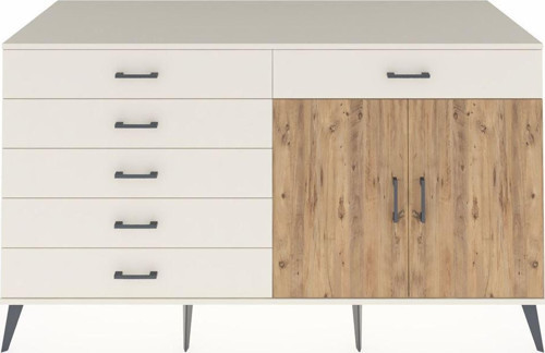 Kronos Konsol 1 Raflı 6 Çekmeceli 2 Kapaklı 176 x 59 x 99 cm Aytaşı - Çam - Aytaşı