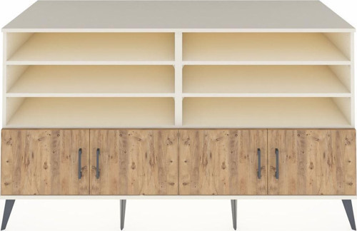Kronos Konsol 6 Raflı 4 Kapaklı 176x59x99 Aytaşı-Çam