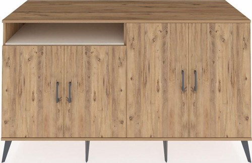 Kronos Konsol 4 Raflı 4 Kapaklı 176x59x99 Çam-Çam/Aytaşı