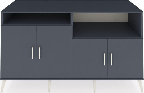 Kronos Konsol 4 Raflı 4 Kapaklı 176x59x99 Antrasit-Antrasit