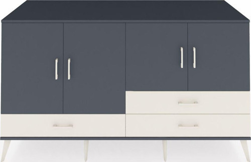 Kronos Konsol 5 Raflı 3 Çekmeceli 4 Kapaklı 176 x 59 x 99 cm Antrasit - Antrasit - Aytaşı