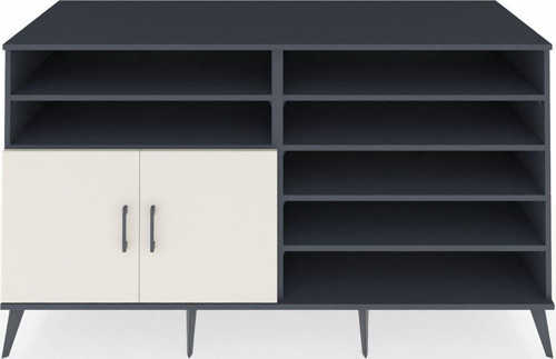 Kronos Konsol 7 Raflı 2 Kapaklı 176 x 59 x 99 cm Antrasit - Aytaşı - Çam