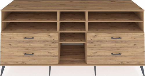 Kronos Konsol 7 Raflı 4 Çekmeceli 220 x 59 x 99 cm Çam - Çam - Çam