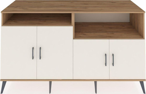 Kronos Konsol 4 Raflı 4 Kapaklı 176x59x99 Çam-Aytaşı/Çam