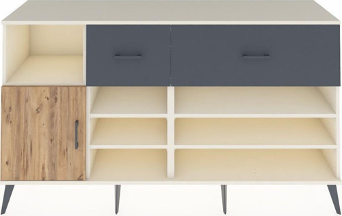 Kronos Konsol 6 Raflı 2 Çekmeceli 1 Kapaklı 176 x 59 x 99 cm Aytaşı - Çam - Antrasit