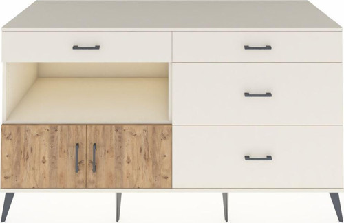 Kronos Konsol 1 Raflı 4 Çekmeceli 2 Kapaklı 176 x 59 x 99 cm Aytaşı - Çam - Aytaşı