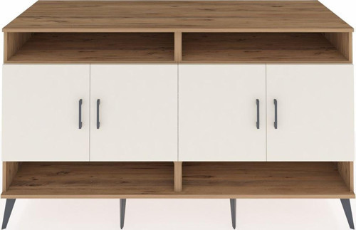 Kronos Konsol 6 Raflı 4 Kapaklı 176x59x99 Çam-Aytaşı/Antrasit