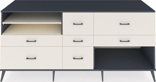 Kronos Konsol 2 Raflı 7 Çekmeceli 220x59x99 Antrasit-Aytaşı/Aytaşı