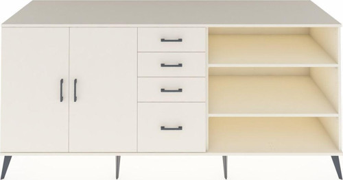 Kronos Konsol 3 Raflı 4 Çekmeceli 2 Kapaklı 220 x 59 x 99 cm Aytaşı - Aytaşı - Aytaşı