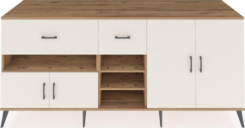 Kronos Konsol 5 Raflı 2 Çekmeceli 4 Kapaklı 220 x 59 x 99 cm Çam - Aytaşı - Aytaşı