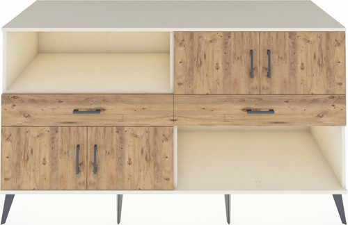 Kronos Konsol 3 Raflı 2 Çekmeceli 4 Kapaklı 176 x 59 x 99 cm Aytaşı - Çam