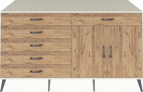 Kronos Konsol 1 Raflı 6 Çekmeceli 2 Kapaklı 176 x 59 x 99 cm Aytaşı - Çam