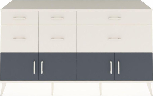 Kronos Konsol 1 Raflı 6 Çekmeceli 4 Kapaklı 176 x 59 x 99 cm Aytaşı - Antrasit - Aytaşı