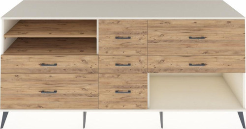 Kronos Konsol 2 Raflı 7 Çekmeceli 220 x 59 x 99 cm Aytaşı - Çam - Çam