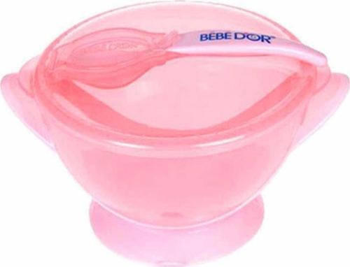 Vakumlu Tabak Ve Kaşık - Pembe