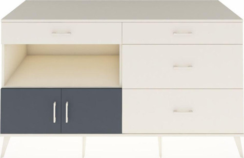 Kronos Konsol 1 Raflı 4 Çekmeceli 2 Kapaklı 176 x 59 x 99 cm Aytaşı - Antrasit - Aytaşı