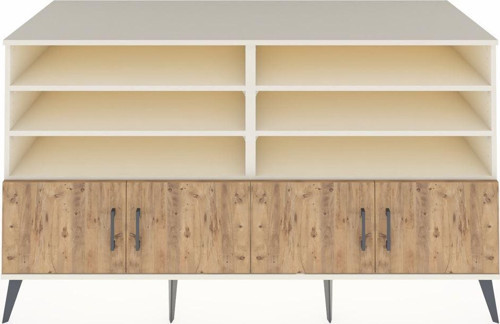 Kronos Konsol 6 Raflı 4 Kapaklı 176x59x99 Aytaşı-Çam/Aytaşı