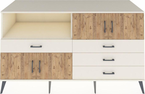 Kronos Konsol 2 Raflı 4 Çekmeceli 4 Kapaklı 176x59x99 Aytaşı-Çam/Aytaşı
