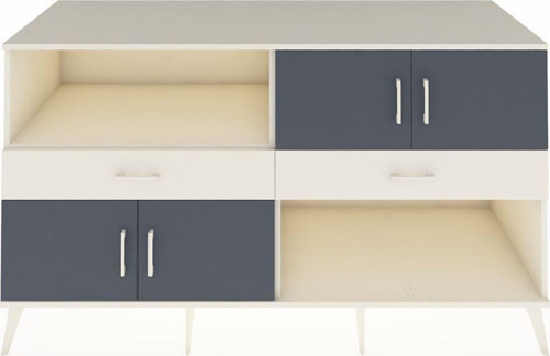 Kronos Konsol 3 Raflı 2 Çekmeceli 4 Kapaklı 176 x 59 x 99 cm Aytaşı - Antrasit - Aytaşı