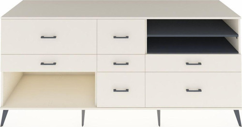 Kronos Konsol 2 Raflı 7 Çekmeceli 220x59x99 Aytaşı-Antrasit/Aytaşı