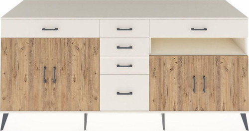Kronos Konsol 3 Raflı 6 Çekmeceli 4 Kapaklı 220x59x99 Aytaşı-Çam/Aytaşı