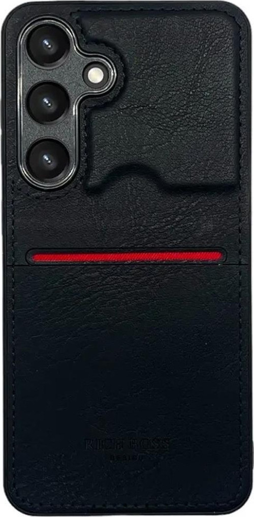 Samsung S25 Kartlıklı Deri Kılıf Siyah