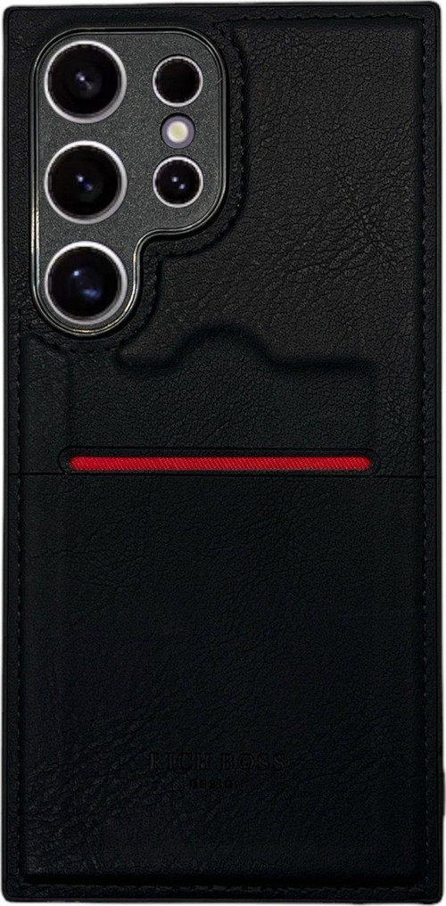 Samsung Galaxy S24 Kartlıklı Lüx Deri Kılıf Siyah
