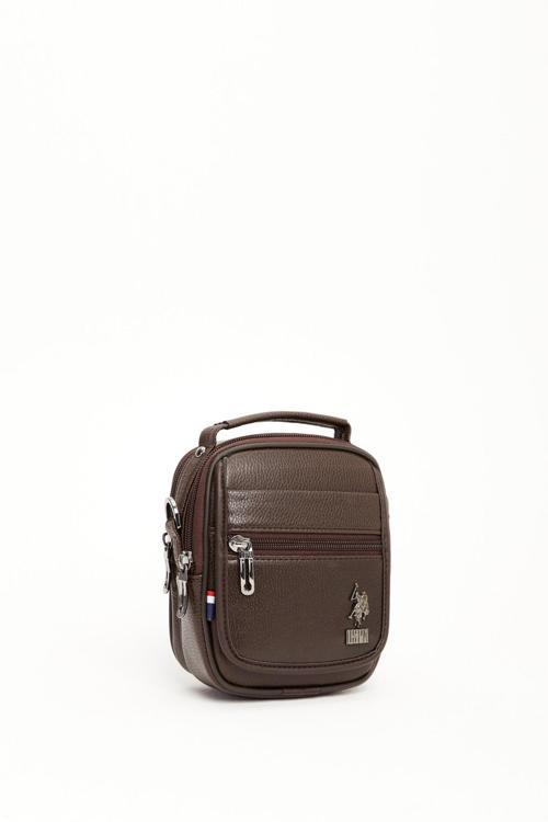 US Polo Assn 8416 Erkek El çantası omuz çantası KAHVERENGİ