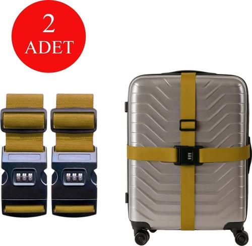2'li Unısex Şifreli Valiz Kemer Sarı 2008