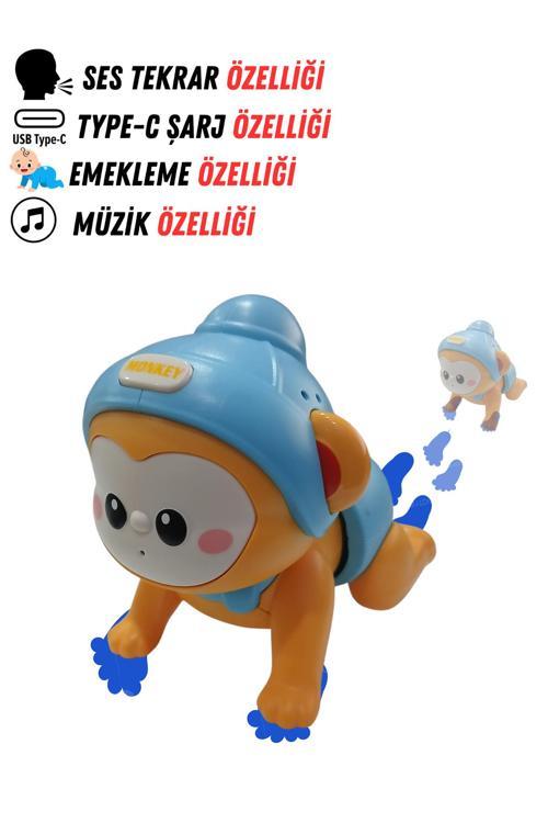 Emeklemeye Yardımcı Typ C Şarjlı , Ses Tekrar Özellikli Müzikli ,Emekleyen Kuala Oyuncak