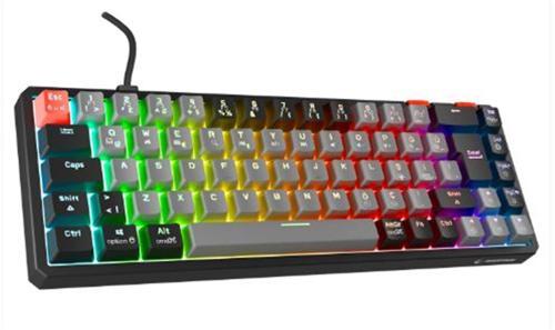 YORU MINI Gri-Siyah Type-C Bağlantılı OUTEMU Red Swich Q Mekanik Gaming Oyuncu Klavye RGB