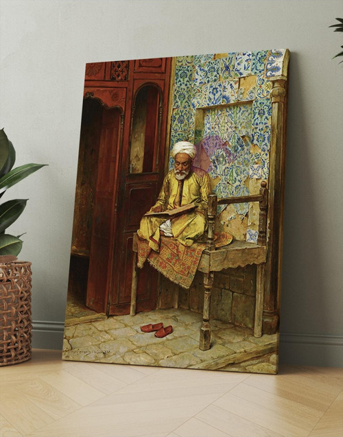 Arthur Von Ferraris Kitap Okuyan Adam Dini Kanvas Tablo