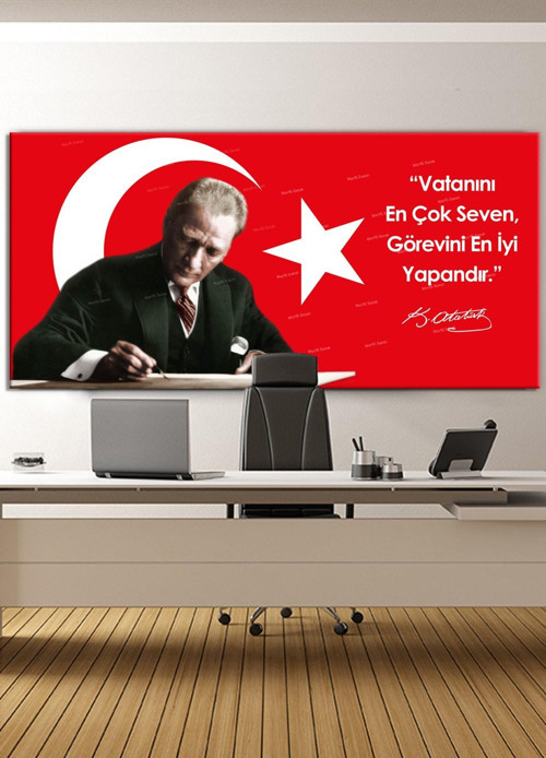 Atatürk Makam Panosu Tablosu Kanvas Tablo Resmi Kurumlar Okullar
