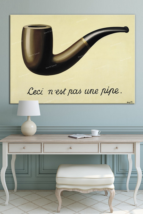 Rene Magritte Ceci Nest Pas Une Pipe Bu Bir Pipo Değildir Kanvas Tablo 8 Farklı Ölçü