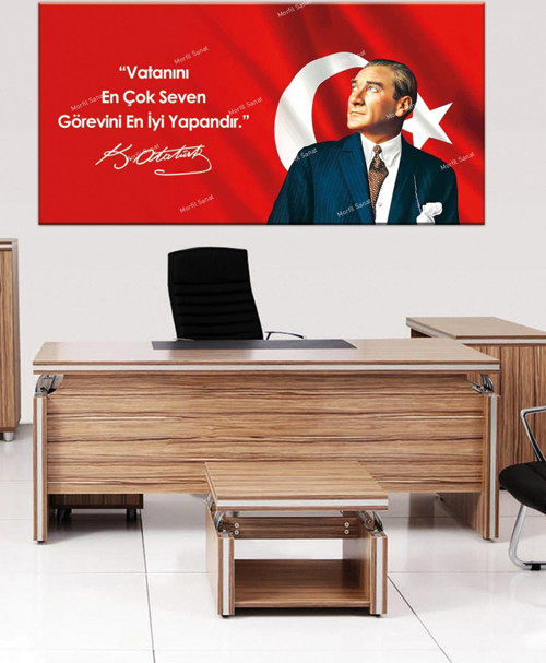 Atatürk Mustafa Kemal Makam Panosu Tablosu Kanvas Tablo Resmi Kurumlar Okullar