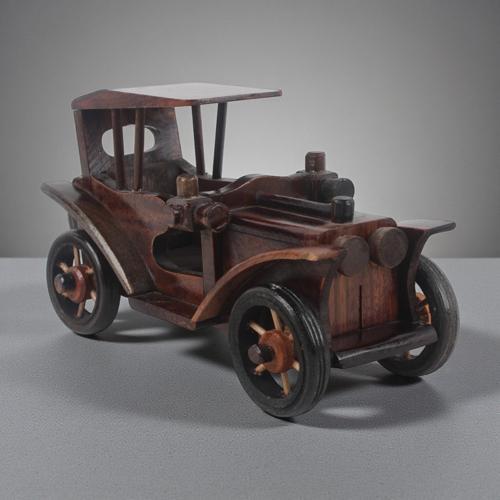 El Yapımı Doğal Ahşap Nostaljik Retro Araba Modeli Dekoratif Biblo Masaüstü Vitrin Süsü Hediyelik