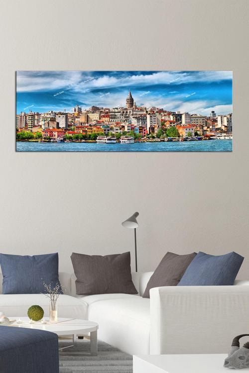 İstanbul Haliç Galata Kulesi Şehir Deniz Manzara Kanvas Tablo