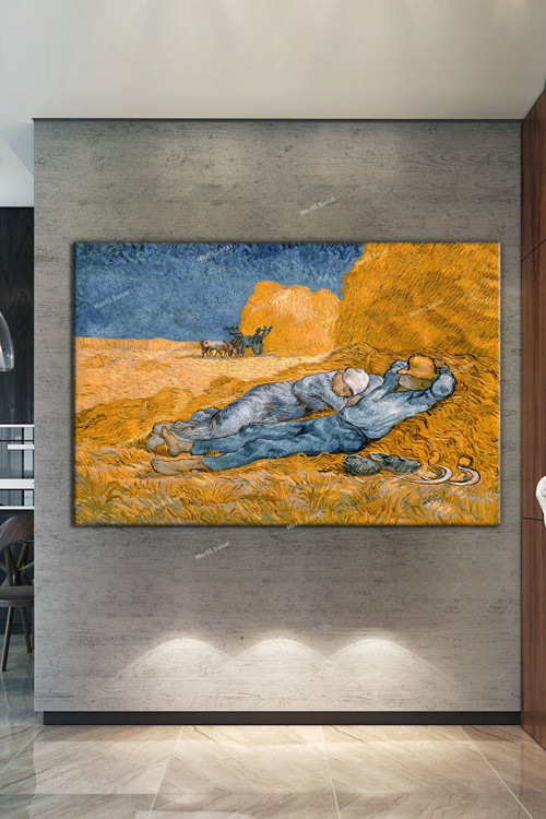 Vincent Van Gogh La Siesta Öğle Uykusu Kanvas Tablo (8 Farklı Ölçü)
