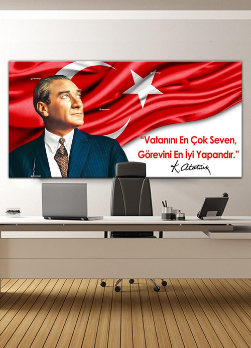 Atatürk Makam Panosu Tablosu Kanvas Tablo Resmi Kurumlar Okullar