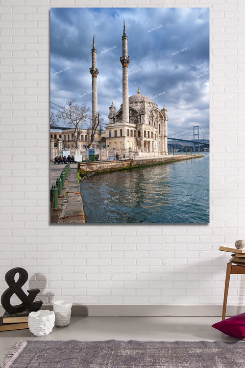 Ortaköy Camii İstanbul Şehir Manzara Kanvas Tablo